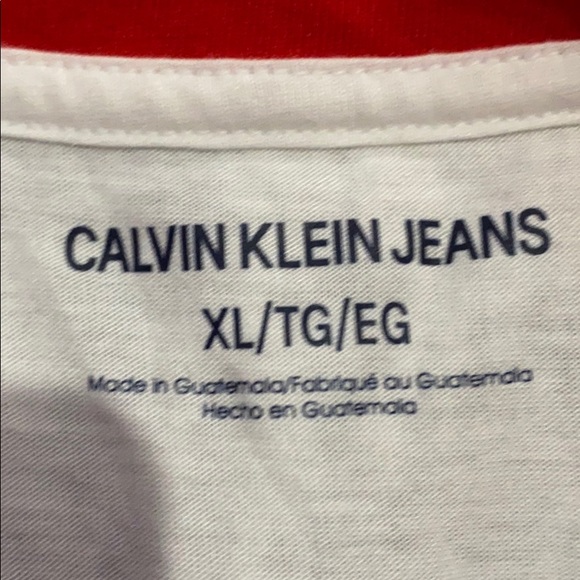 White and rainbow Calvin Klein T shirt - Picture 2 of 4